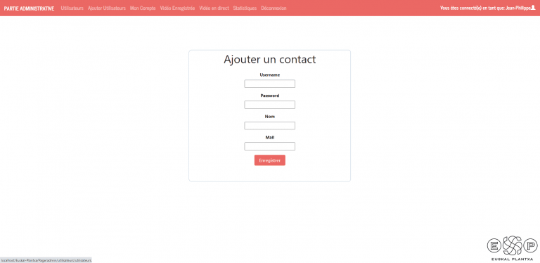 ajout d'un utilisateur