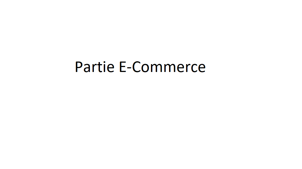 Partie E-Commerce