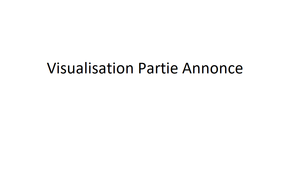 Visualisation Partie Annonce
